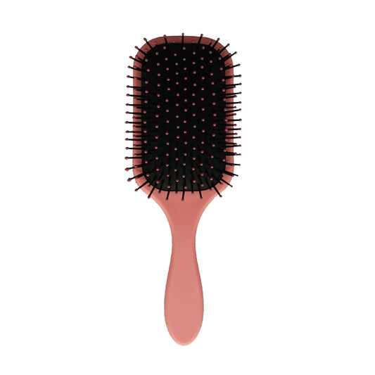 9.5in Paddle Cushion Brush - Nylon Bristles, Pink - 12 Retail Packs