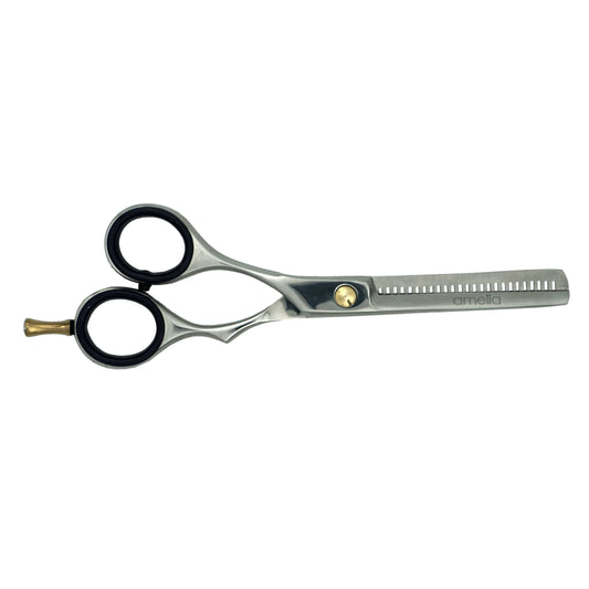 5.5" Left Handed, Stainless Steel Thinning Shear, Removable Finger Rest - 6 Packages for Retail Sale