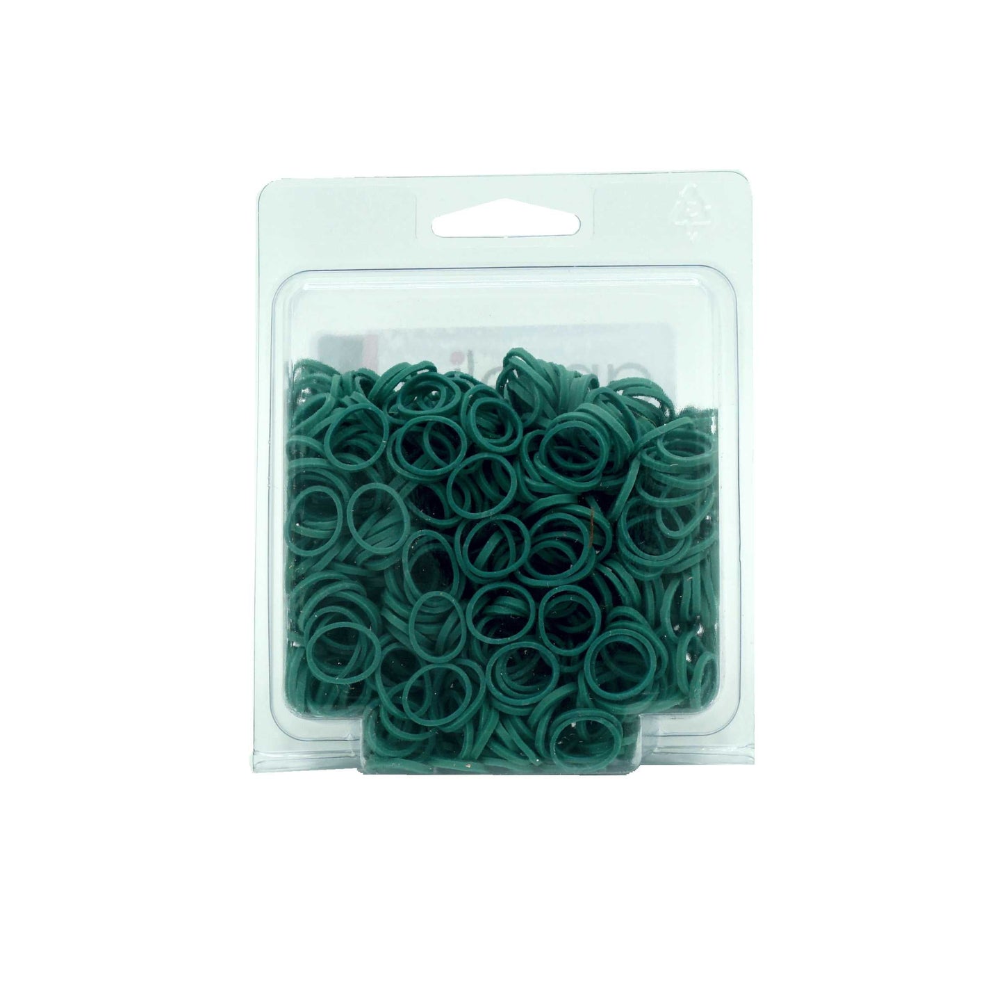 500, Green, Standard Size, Rubber Bands for Pony Tails and Braids - 12 Retail Packs