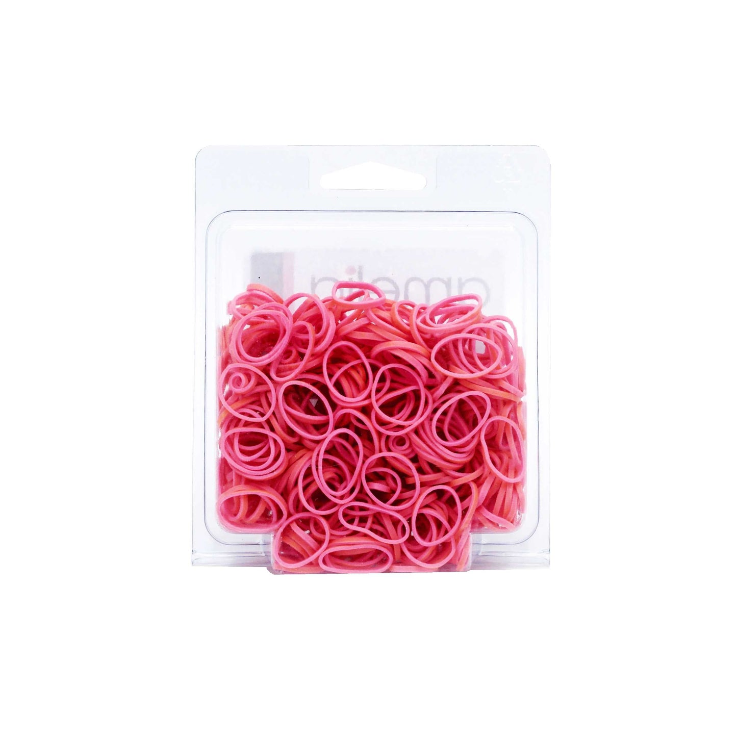 500, Pink, Standard Size, Rubber Bands for Pony Tails and Braids - 12 Retail Packs