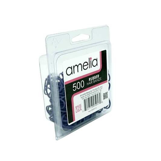 500, Purple, Standard Size, Rubber Bands for Pony Tails and Braids - 12 Retail Packs