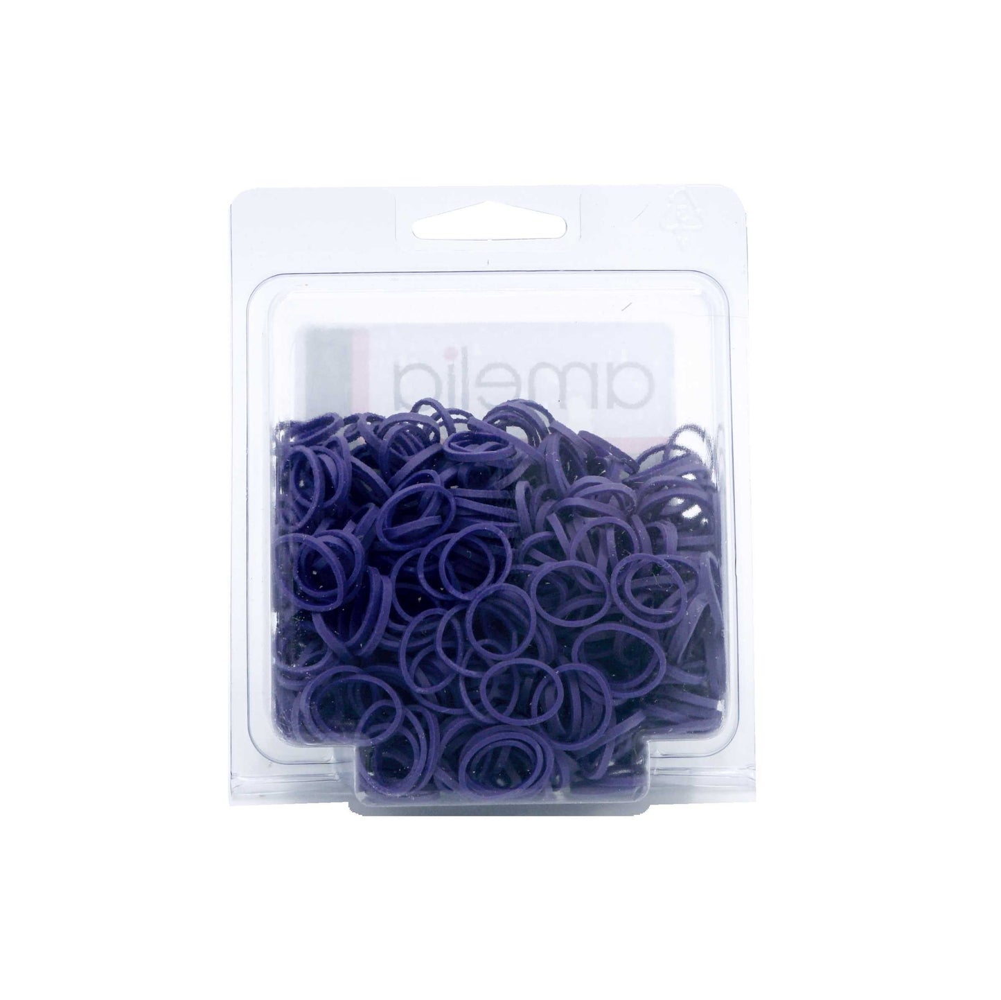 500, Purple, Standard Size, Rubber Bands for Pony Tails and Braids - 12 Retail Packs