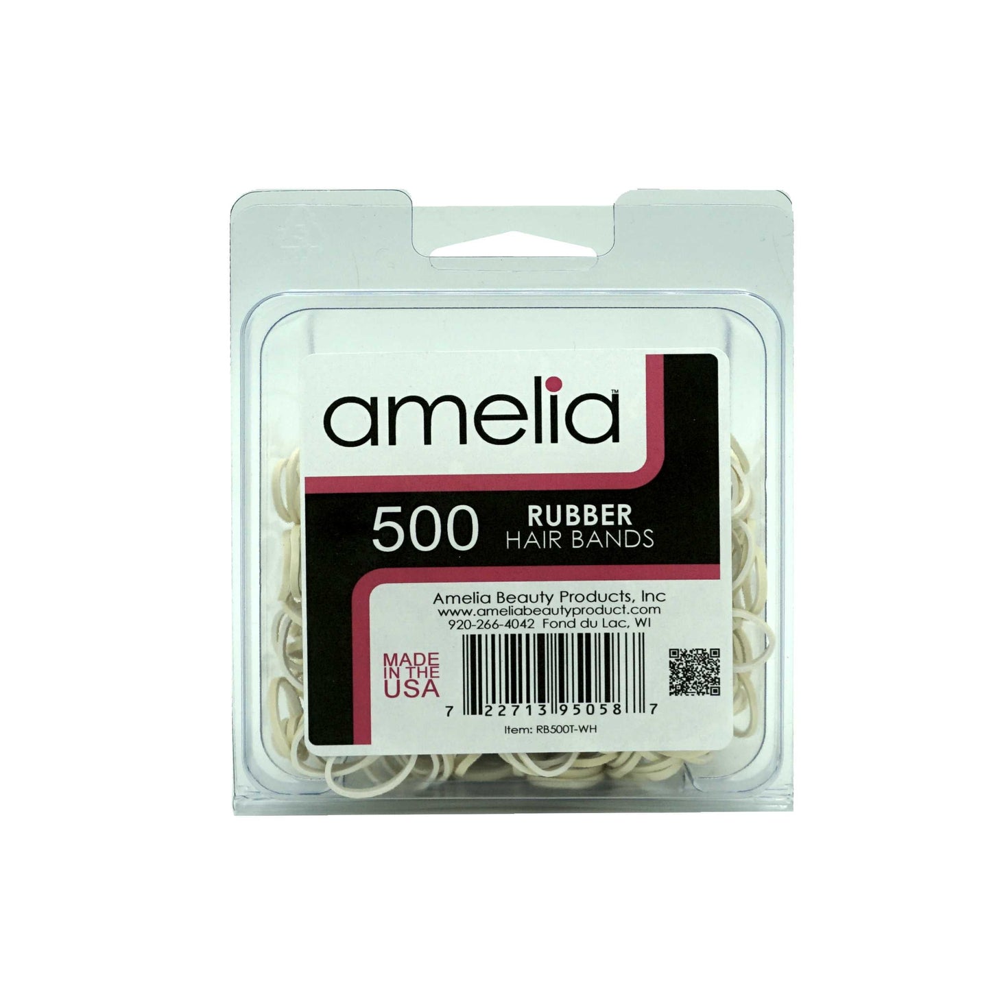 500, Creme, Standard Size, Rubber Bands for Pony Tails and Braids - 12 Retail Packs