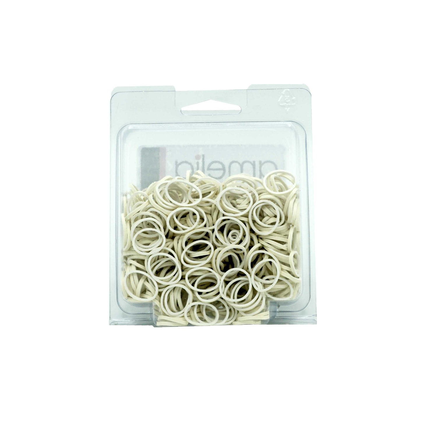 500, Creme, Standard Size, Rubber Bands for Pony Tails and Braids - 12 Retail Packs