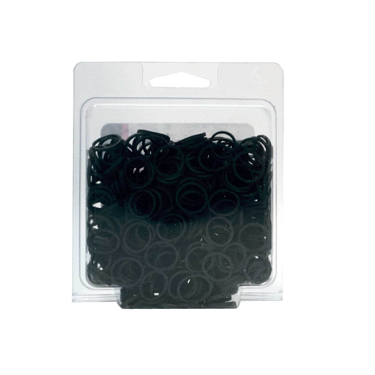 500, Black, Standard Size,  Rubber Bands for Pony Tails and Braids - 12 Retail Packs
