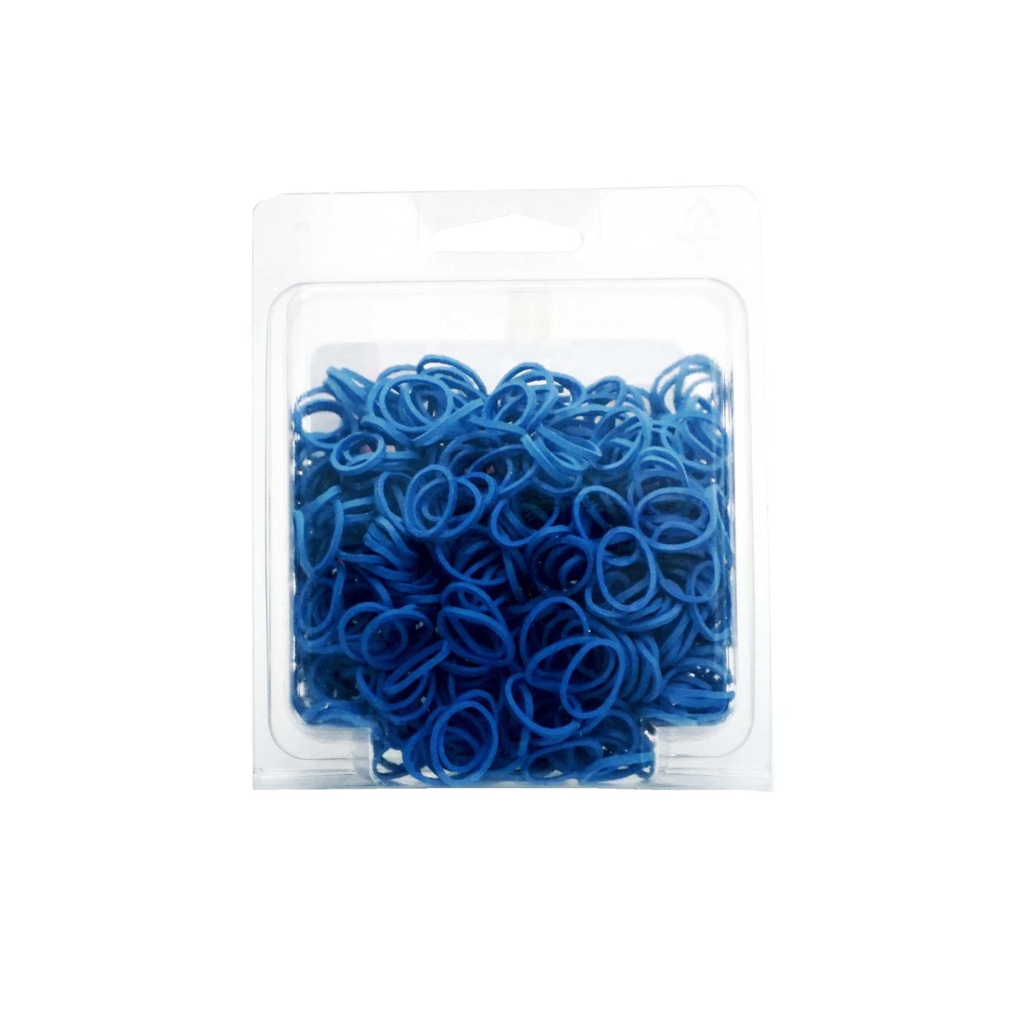 500, Blue, Standard Size,  Rubber Bands for Pony Tails and Braids - 12 Retail Packs