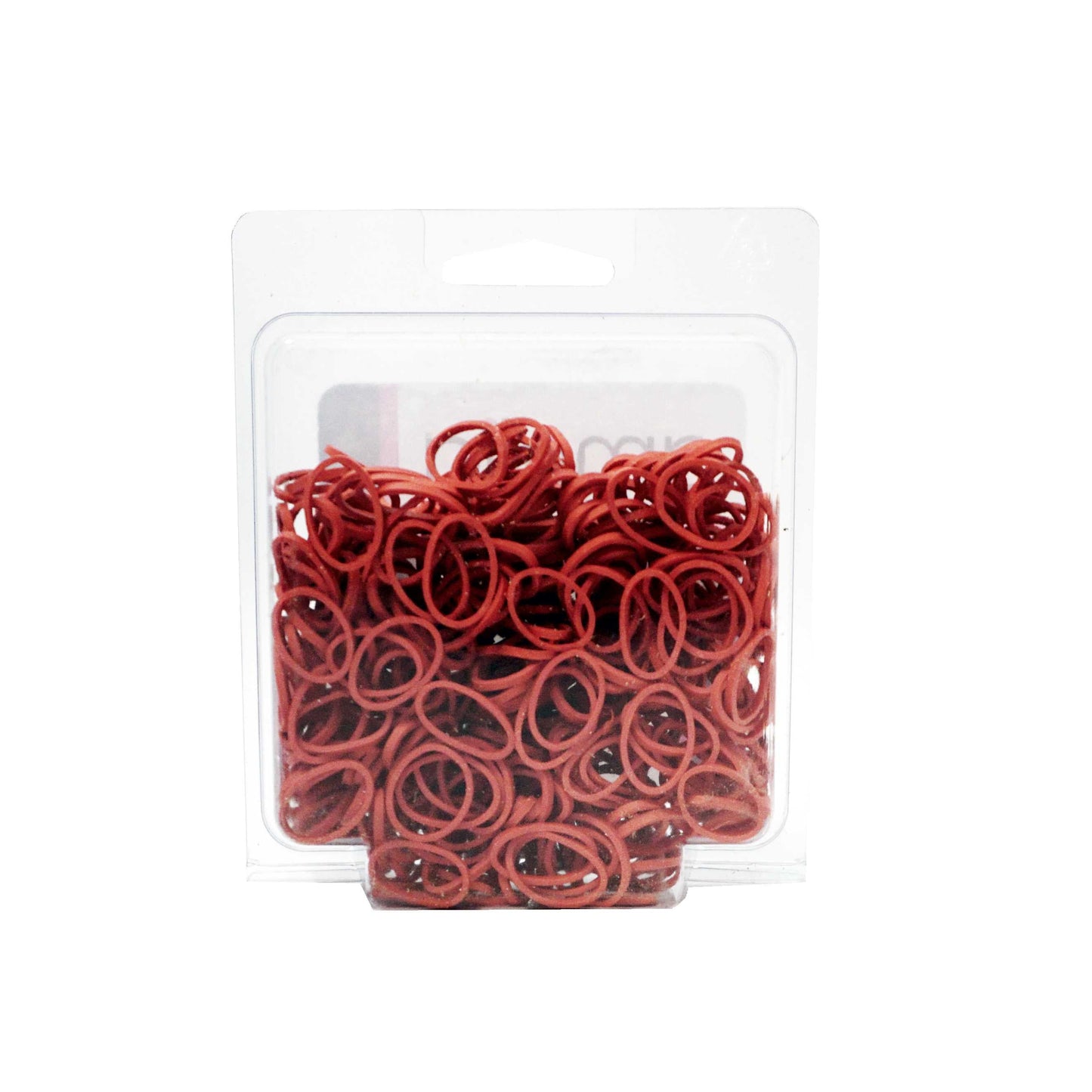 500, Red, Standard Size,  Rubber Bands for Pony Tails and Braids - 12 Retail Packs